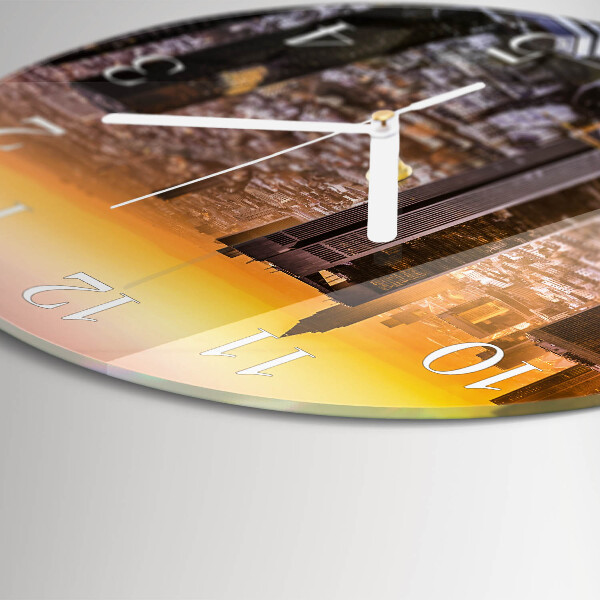 Glas wanduhr Sonnenuntergang
