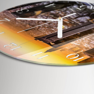 Glas wanduhr Sonnenuntergang