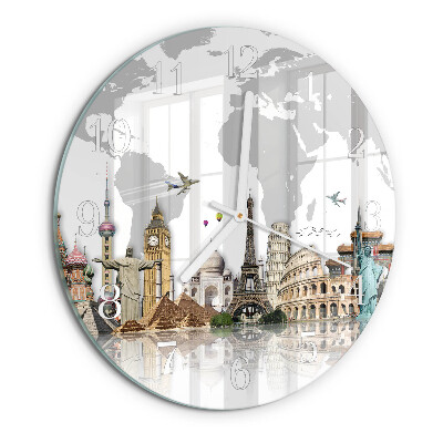 Glas wanduhr Welt