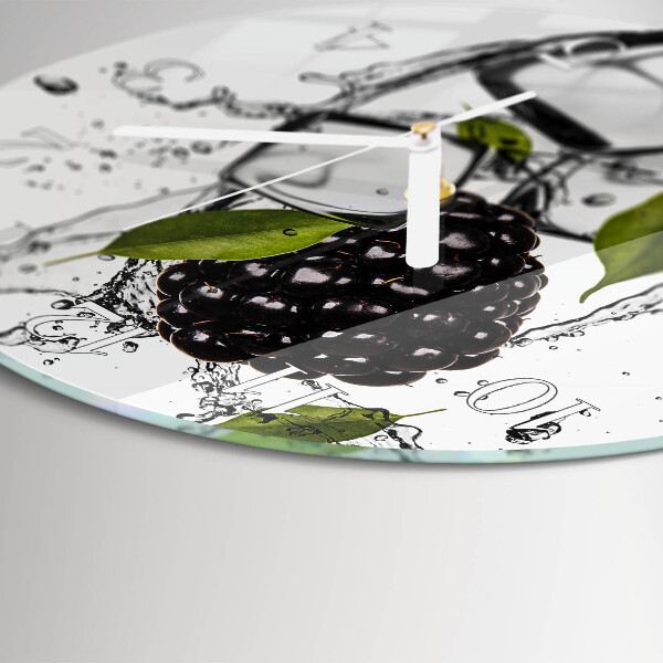 Glas wanduhr Brombeere