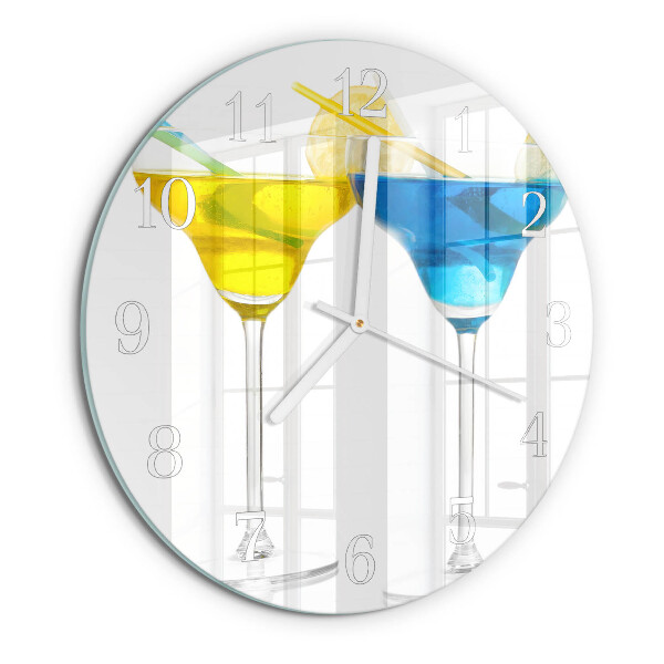 Glas wanduhr Cocktail
