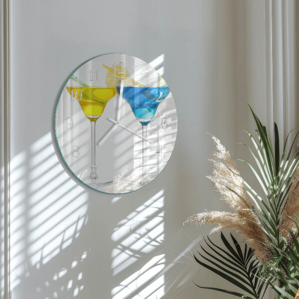Glas wanduhr Cocktail