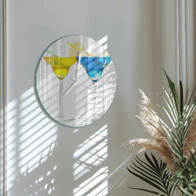 Glas wanduhr Cocktail