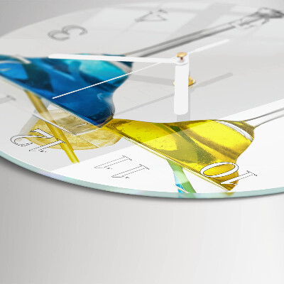 Glas wanduhr Cocktail