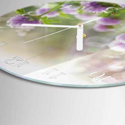 Glas wanduhr Blumen