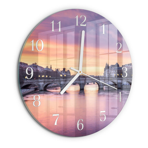 Glas wanduhr River City