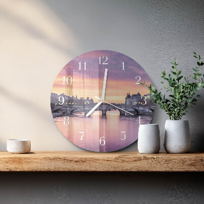Glas wanduhr River City