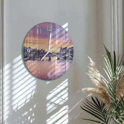 Glas wanduhr River City