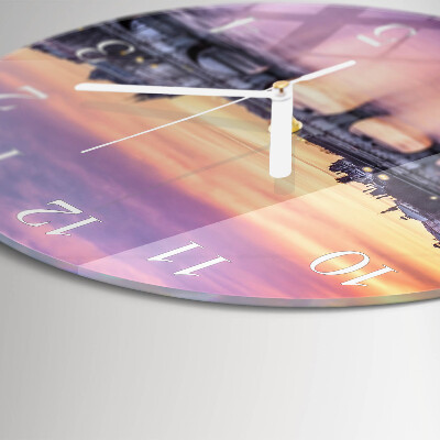 Glas wanduhr River City