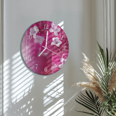 Glas wanduhr Blumen