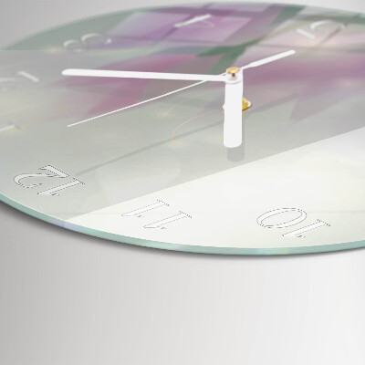 Glas wanduhr Blumen
