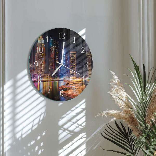 Glas wanduhr Horizont