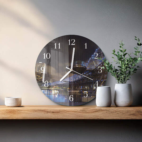 Glas wanduhr Nacht
