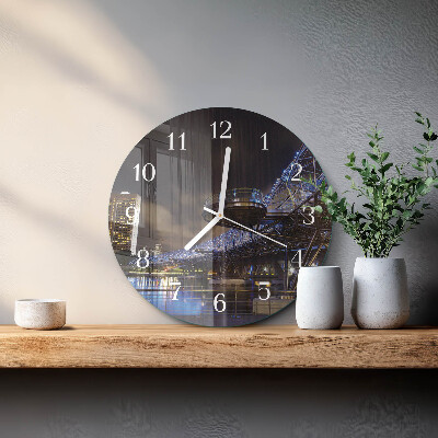 Glas wanduhr Nacht