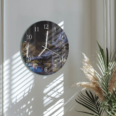 Glas wanduhr Nacht