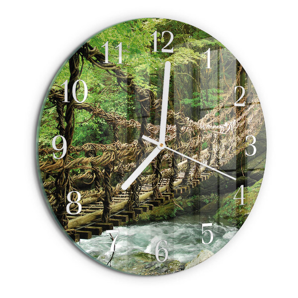 Glas wanduhr Seilbrücke