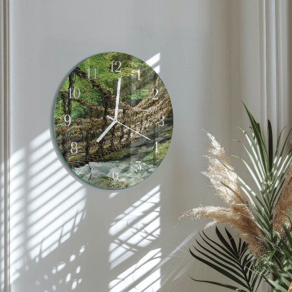Glas wanduhr Seilbrücke