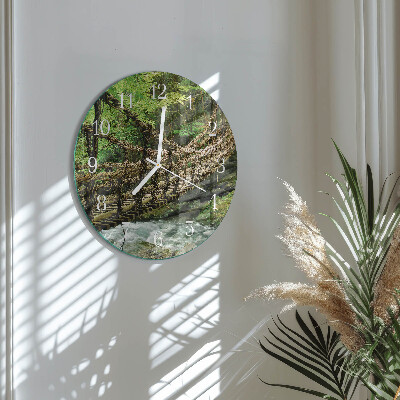 Glas wanduhr Seilbrücke