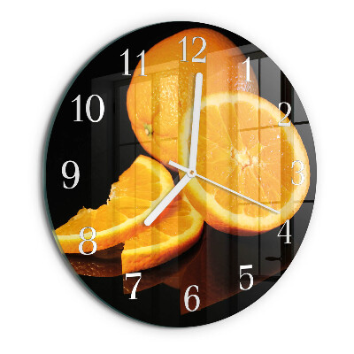Glas wanduhr Orangen