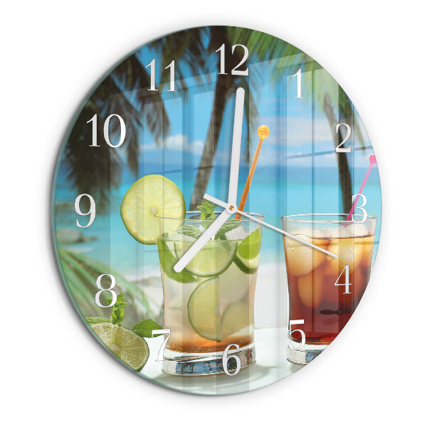 Glas wanduhr Cocktail