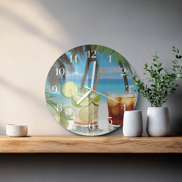 Glas wanduhr Cocktail