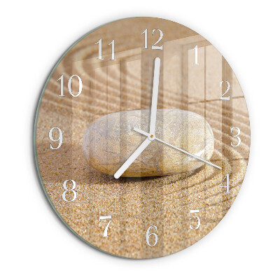 Glas wanduhr Steinsand