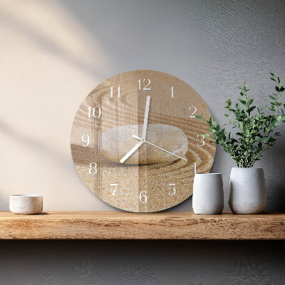 Glas wanduhr Steinsand