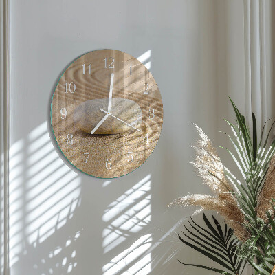 Glas wanduhr Steinsand