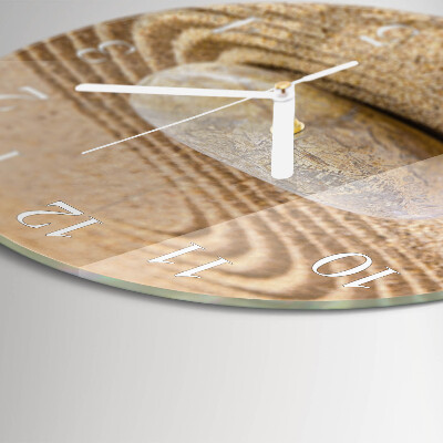 Glas wanduhr Steinsand