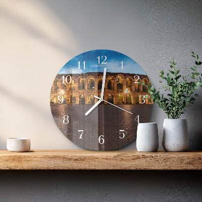 Glas wanduhr Statue