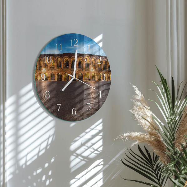Glas wanduhr Statue