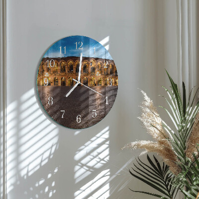 Glas wanduhr Statue