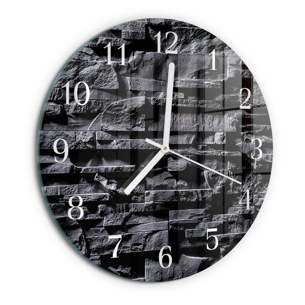 Glas wanduhr Steine