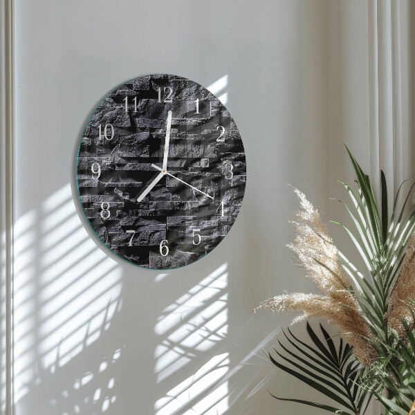 Glas wanduhr Steine