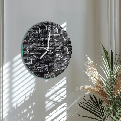 Glas wanduhr Steine