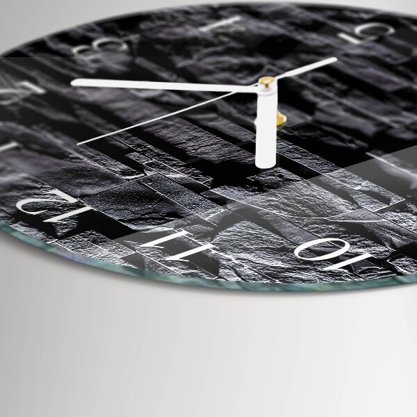 Glas wanduhr Steine