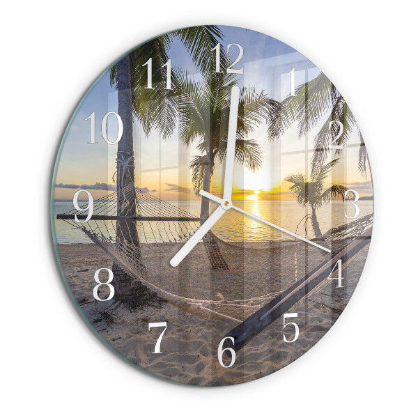 Glas wanduhr Hängematte