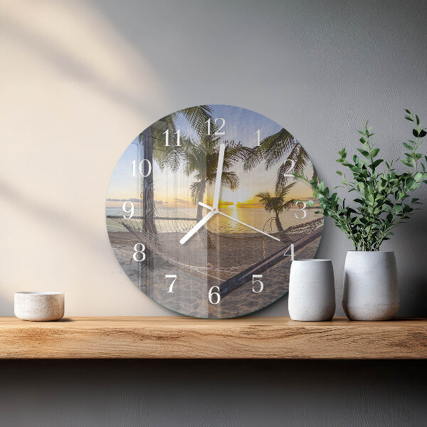 Glas wanduhr Hängematte