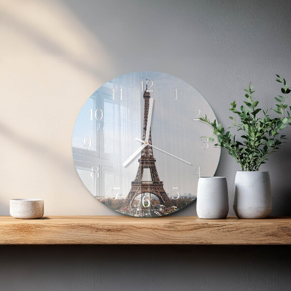 Glas wanduhr Eiffelturm