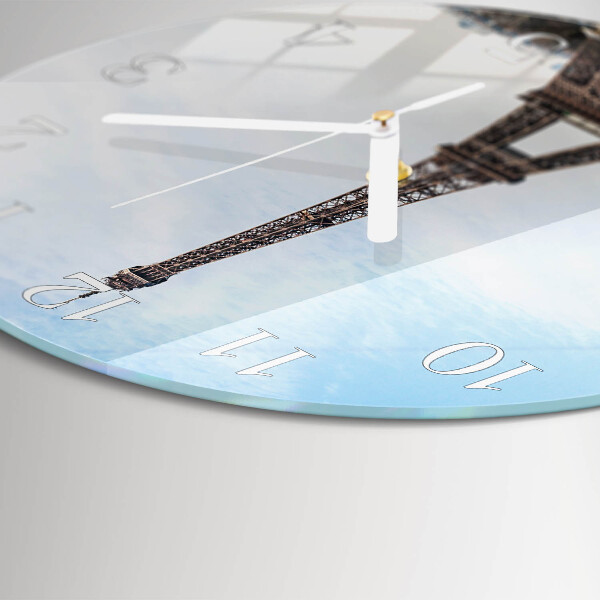 Glas wanduhr Eiffelturm