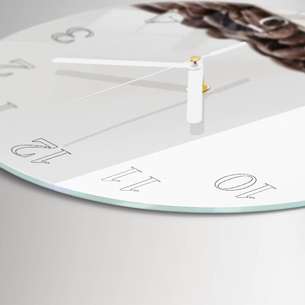Glas wanduhr Kaffeebohnen