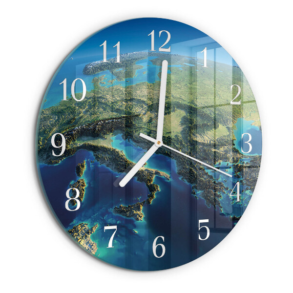 Glas wanduhr Erde