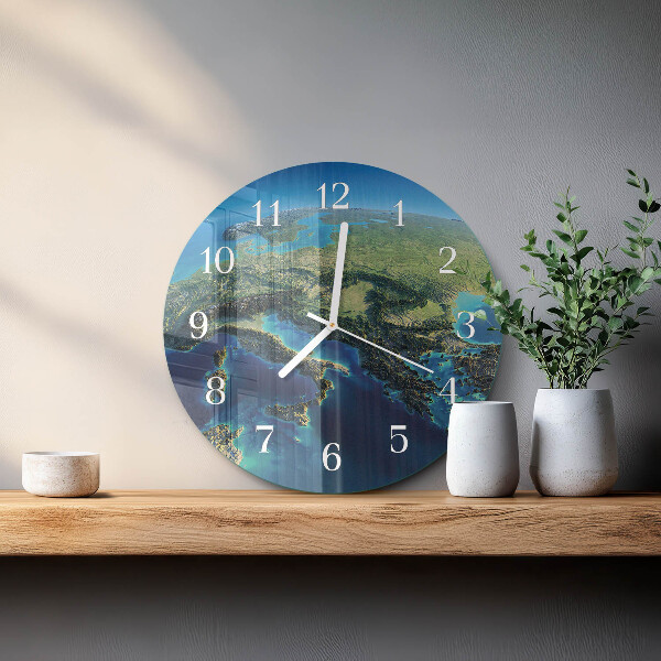 Glas wanduhr Erde