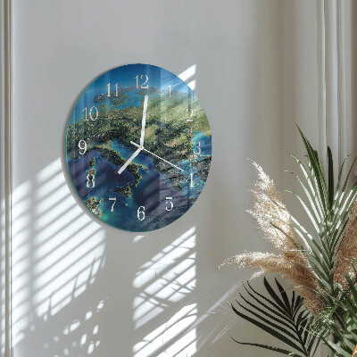 Glas wanduhr Erde