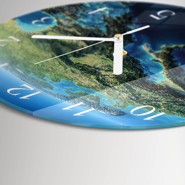Glas wanduhr Erde