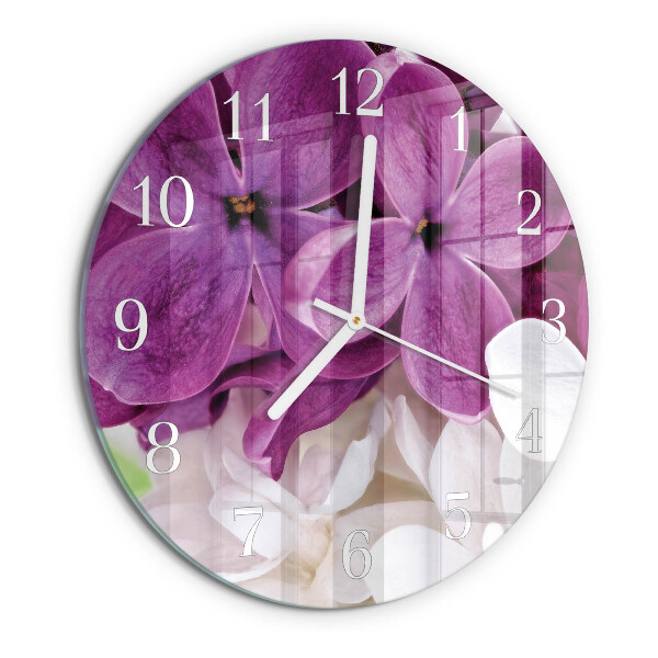 Glas wanduhr Blumen