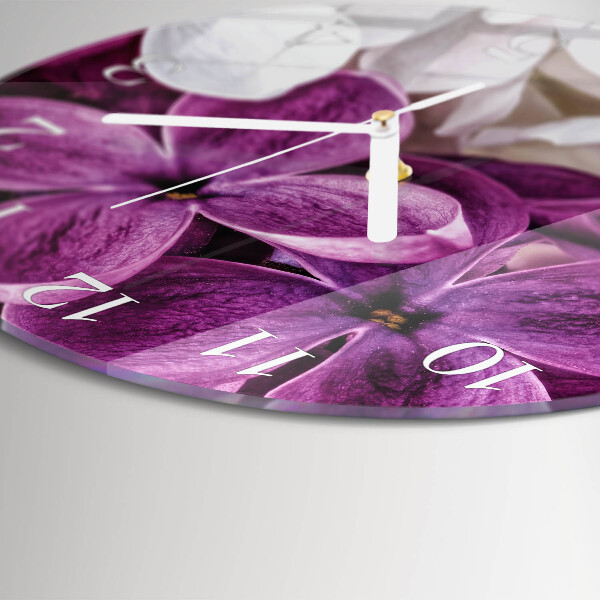 Glas wanduhr Blumen