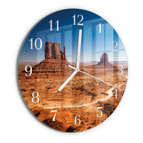 Glas wanduhr Wüste