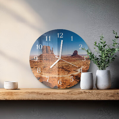Glas wanduhr Wüste