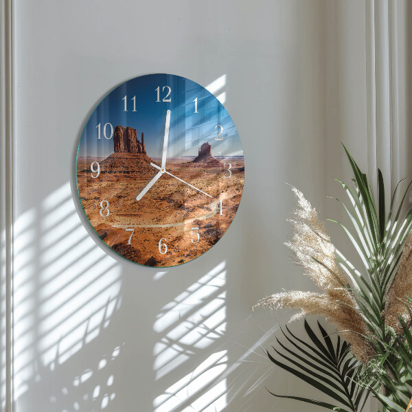 Glas wanduhr Wüste